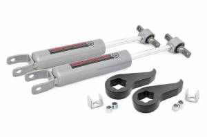 Rough Country - 959440 | Rough Country 1.5-2 Inch Leveling Kit For Chevrolet Silverado / GMC Sierra 2500 HD & 3500 HD 4WD | M1 Monotube Shocks