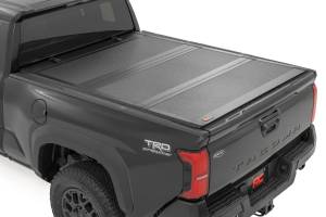 Rough Country - 49420650 | Rough Country Hard Tri Fold Flip Up Bed Cover For Toyota Tacoma 2WD/4WD | 6' Bed