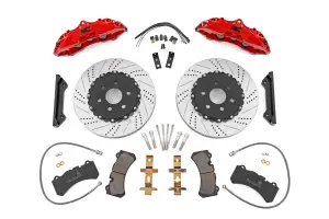 Rough Country - 95112 | Rough Country Performance Brake System For Ram 1500 2WD/4WD | Front, Red Finish Calipers