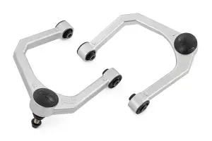 Rough Country - 51527991 | Rough Country 2.5-3.5 Inch Lift Forged Upper Control Arms For Ford Bronco 4WD | Aluminum Finish
