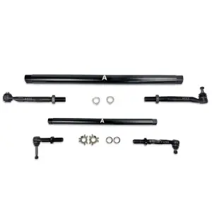 Apex Chassis - KIT375-STL | Apex Chassis ProLock Steering Kit For Ford F-250/F-350 Super Duty 4WD, Except Wide Track | Matte Black Powder Coated Steel