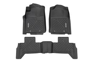 Rough Country - FF-71213 | Rough Country Flex-Fit Floor Mats For Toyota Tacoma 2/4WD | Front And Rear