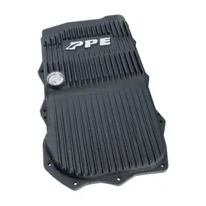 Pacific Performance Engineering - 228153520 | PPE Performance Heavy-Duty Cast Aluminum Transmission Pan Black Finish (2018-2025 Jeep Wrangler JL, Gladiator JT 3.6L 850RE)