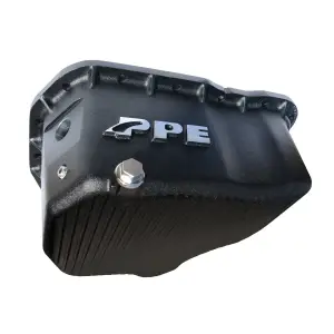 Pacific Performance Engineering - 114052020 | PPE Performance Heavy-Duty Cast Aluminum Engine Oil Pan Black Finish (2001-2010 Silverado, Sierra 2500 HD, 3500 HD 6.6L td)