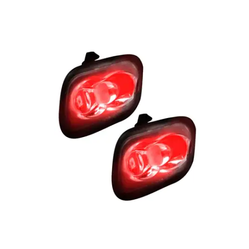 Recon Truck Accessories - 264243RD | Ford F150 15-20 & Raptor 17-20 & Super Duty 17-21 & Bronco 2021 Ultra High Power LED Mirror/Puddle Light Kit Red