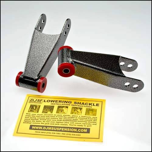 DJM Suspension - SH1012-2 | DJM Suspension 2 Inch Rear Lowering Shackles (1973-1987 C10 Pickup 2WD)
