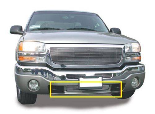 T-Rex Billet - 25202 | T-Rex Billet Series Bumper Grille | Horizontal | Aluminum | Polished | 1 Pc | Bolt-On | 6 Bars