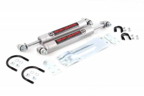 Rough Country - 8735630 | N3 Steering Stabilizer | Dual | GMC C15/K15 Truck (69-87)/Half-Ton Suburban
 (73-91)