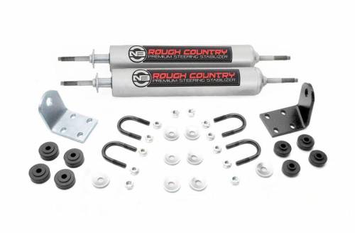 Rough Country - 8733630 | N3 Steering Stabilizer | Dual | Ford Bronco/F-100 4WD (1977-1979)