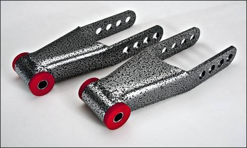 DJM Suspension - SH2601-2 | DJM Suspension 2 Inch Rear Lowering Shackles (2001-2010 Silverado, Sierra 2500 HD, 3500 HD 2WD/4WD)