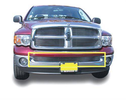 T-Rex Billet - 25465 | T-Rex Billet Series Bumper Grille | Horizontal | Aluminum | Polished | 1 Pc | Bolt-On | w/Chrome Bumpers