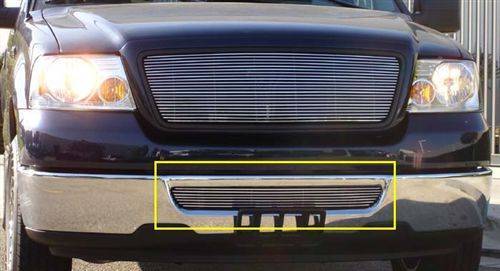 T-Rex Billet - 25555 | T-Rex Billet Series Bumper Grille | Horizontal | Aluminum | Polished | 1 Pc | Bolt-On