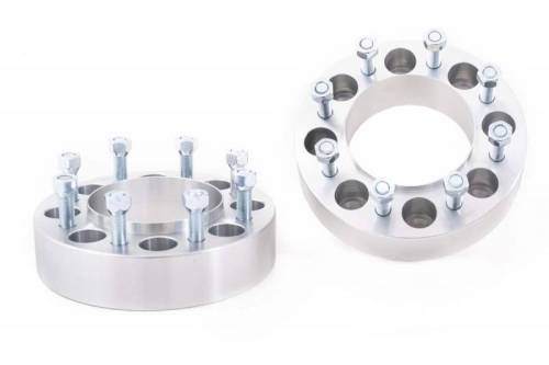 Rough Country - 1094A | Rough Country Aluminum 2 Inch Wheel Spacers (2003-2024 F250, F350 Super Duty 4WD)