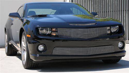T-Rex Billet - 25028 | T-Rex Billet Series Bumper Grille | Horizontal | Aluminum | Polished | 1 Pc | Overlay