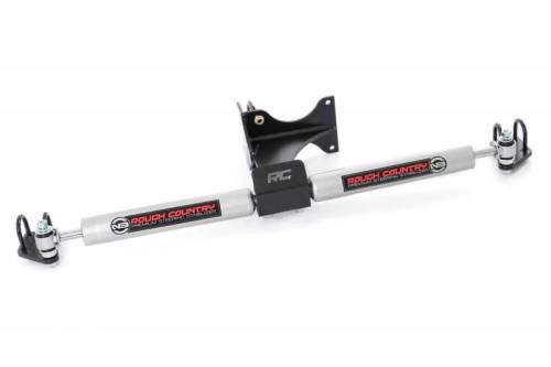 Rough Country - 8749130 | N3 Steering Stabilizer | Dual | 2-8 Inch Lift | Ford Super Duty 4WD (2005-2022)