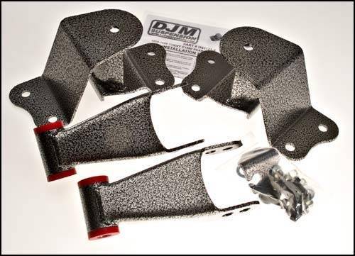 DJM Suspension - HS1121-4 | DJM Suspension 4 Inch Rear Hanger & Shackle Kit (1988-1998 C1500 Pickup 2WD)