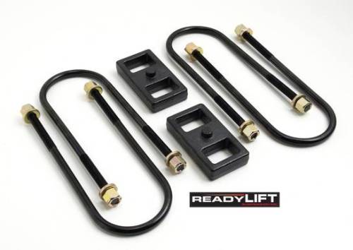 ReadyLIFT Suspensions - 66-1201 | ReadyLift 1 Inch Rear Block & U Bolt Kit (2003-2013 Ram 2500, 2003-2024 Ram 3500 w/o Overload)