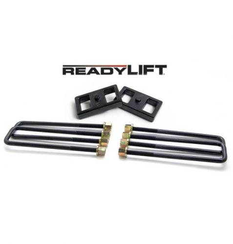 ReadyLIFT Suspensions - 66-3111 | ReadyLift 1 Inch Rear Block & U Bolt Kit (2011-2024 Silverado, Sierra 2500 HD, 3500 HD)