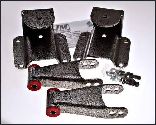 DJM Suspension - HS1139-4 | DJM Suspension 4 Inch Rear Hanger & Shackle Kit (1994-1999 Ram 1500 Pickup 2WD)