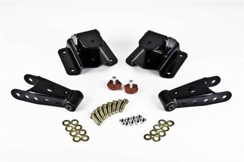 Belltech - 6580 | 4" Drop Leaf Spring Shackle & Hanger Kit (Front Hanger/Rear Shackle)