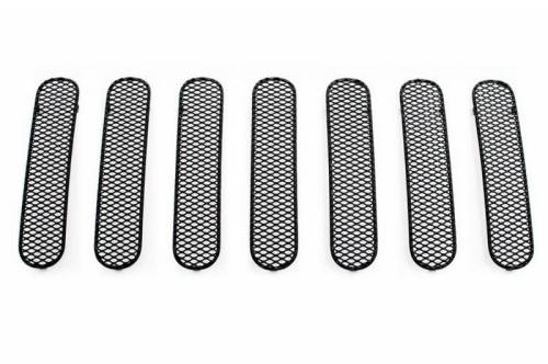 GrillCraft Sport Grilles - JEP3600B | GrillCraft MX Grille Upper 7pc Insert Blck (2007-2018 Wrangler JK)