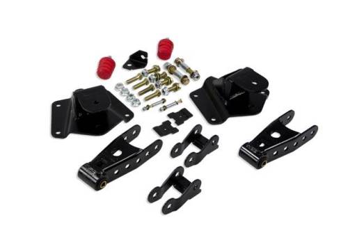 Belltech - 6636 | 4" Drop Leaf Spring Shackle & Hanger Kit (Front Hanger/Rear Shackle)