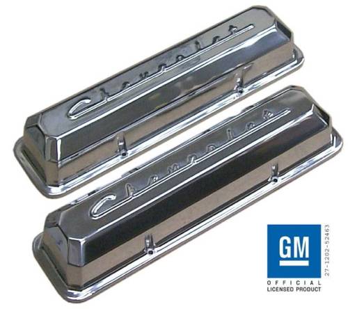 PML Covers - PML Polished Chevy Small Block, Pre-1986, With Raised Chevrolet Script