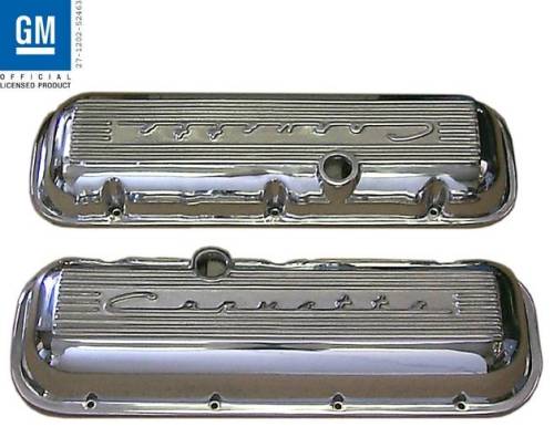 PML Covers - PML Polished Chevrolet 396, 427, 454, 502 Big Block, With Raised Corvette Script-Tall