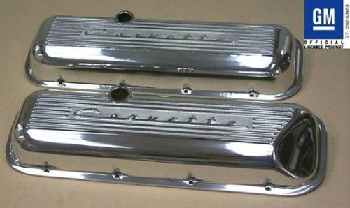 PML Covers - PML Polished Corvette 396, 427, 454, 502 Big Block, With Raised Corvette Script