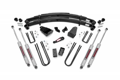 Rough Country - 490-87UP30 | Rough Country 4 Inch Lift Kit For Ford F-250 4WD (1987-1997) | Premium N3 Shocks
