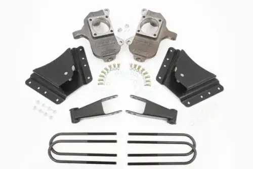 McGaughys Suspension Parts - 33075 | McGaughys 2 to 3 Inch Front / 5 Inch Rear Lowering Kit 2002-2010 GM 3500 Trucks 2WD/4WD