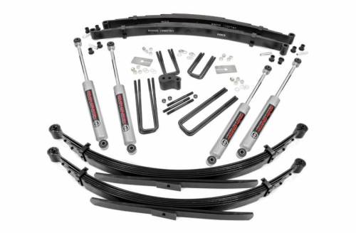 Rough Country - 340.20 | 4 Inch Dodge Suspension Lift Kit w/ Premium N3 Shocks (Dana 44)