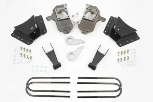 McGaughys Suspension Parts - 33077 | McGaughys 3 to 4 Inch Front / 3 to 5 Inch Rear Lowering Kit 2002-2010 GM 3500 Trucks 2WD