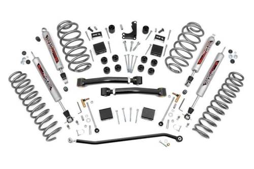 Rough Country - 639P | 4 Inch Jeep X Series Suspension Lift Kit w/ Premium N3 Shocks