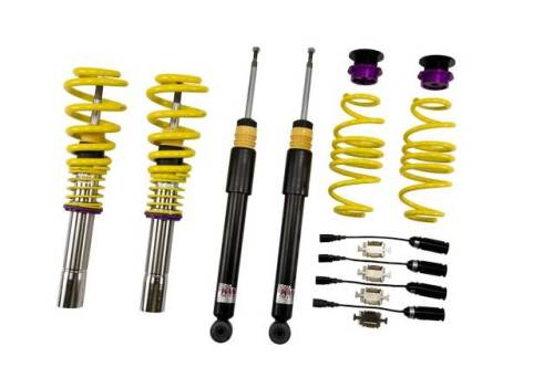 KW Suspension - 10210097 | KW V1 Coilover Kit Bundle (Audi A4, S4 (B8) with electronic damping control Sedan FWD + Quattro; all engines)