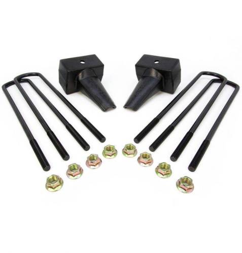 ReadyLIFT Suspensions - 66-2024 | ReadyLift 4 Inch Rear Block & U Bolt Kit (2011-2016 F250, F350 Super Duty | 1 Piece Drive Shaft)