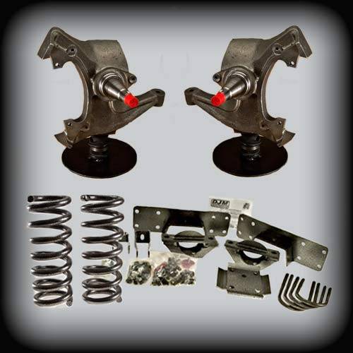 DJM Suspension - DJM2057-57 | DJM Suspension 5 Inch Front / 7 Inch Rear Lowering Kit (1992-1999 C2500, C3500 Pickup 2WD)