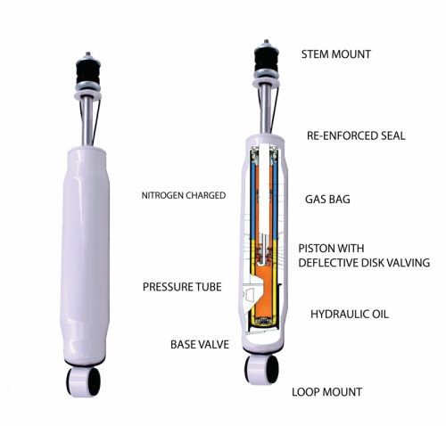 DJM Suspension - DJM2215 | Calmax Super Shock 22.5 Inch Stem / Loop