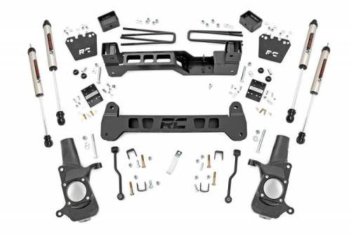 Rough Country - 22070 | 6in GM Suspension Lift Kit w/ V2 Shocks (01-10 2500HD / 3500HD)