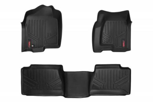 Rough Country - M-29912 | Rough Country Floor Mats Chevrolet Silverado / GMC Sierra 1500/2500 (1999-2006) | First & Second Row, Extended Cab