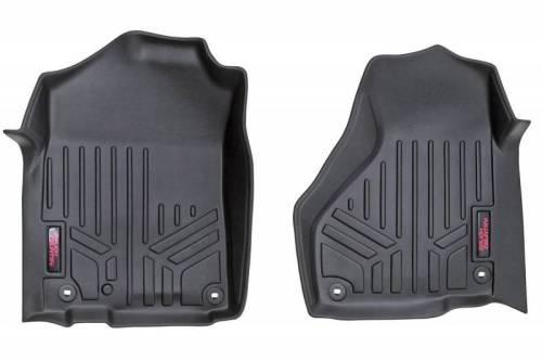 Rough Country - M-3121 | Rough Country Floor Mats For Ram 1500/2500/3500 (2012-2018) / 1500 Classic (2019-2024) | First Row, Front Bucket Seats, Quad Cab
