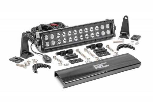 Rough Country - 70912BL | 12-inch Cree LED Light Bar - (Dual Row | Black Series)