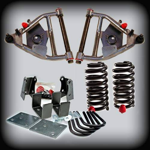DJM Suspension - DJM1055-55 | DJM Suspension 5 Inch Front / 5 Inch Rear Lowering Kit (1968-1972 C10 Pickup 2WD with 2.25 Inch Wide Leafs and Drum Brakes)