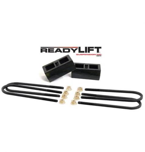 ReadyLIFT Suspensions - 66-3052 | ReadyLift 2 Inch Rear Block & U Bolt Kit (2001-2010 Silverado, Sierra 2500 HD, 3500 HD)