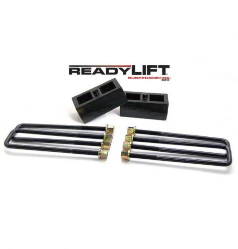 ReadyLIFT Suspensions - 66-3112 | ReadyLift 2 Inch Rear Block & U Bolt Kit (2011-2023 Silverado, Sierra 2500 HD, 3500 HD)