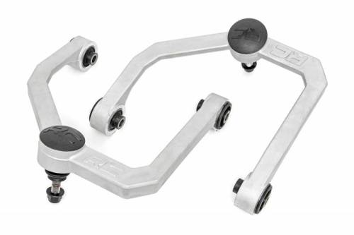 Rough Country - 83401A | Rough Country Forged Upper Control Arms For Nissan Titan (2004-2024) | With 2-3 Inch Lift, Aluminum Finish