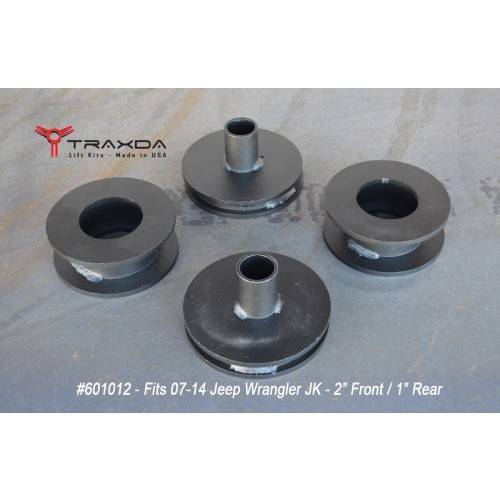 Traxda - 601012 | Traxda 2.0 Inch Front / 1.0 inch Rear Suspension Lift Kit (2007-2018 Wrangler JK 4WD)