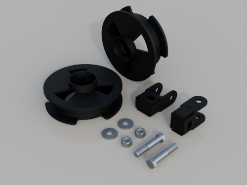 Traxda - 605042 | Traxda 2.0 Inch Rear Suspension Leveling Kit(2014-2024 Ram 2500 Pickup 4WD)