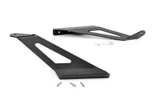Rough Country - 70513B | GM 50-inch Curved LED Light Bar Upper Windshield Mounts (15-20 SUVs)