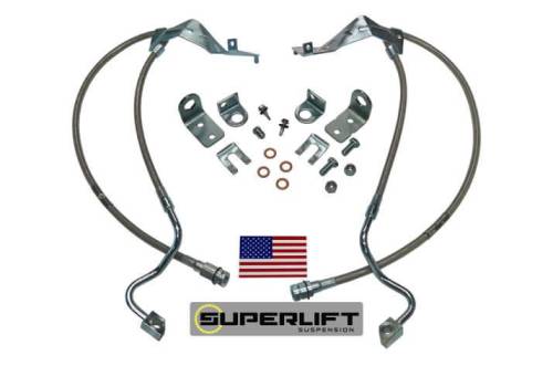SuperLift - 91520 | Superlift Bullet Proof Front Brake Hose (2005-2007 F250, F350 with 4-8" Lift)